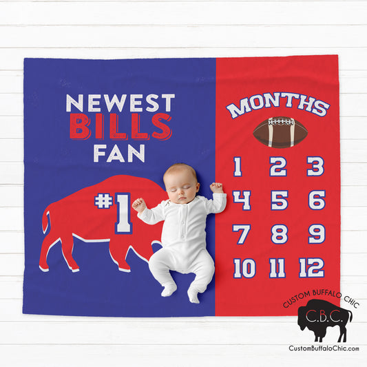 Buffalo Baby Milestone Blanket | Newest Bills Fan Blanket