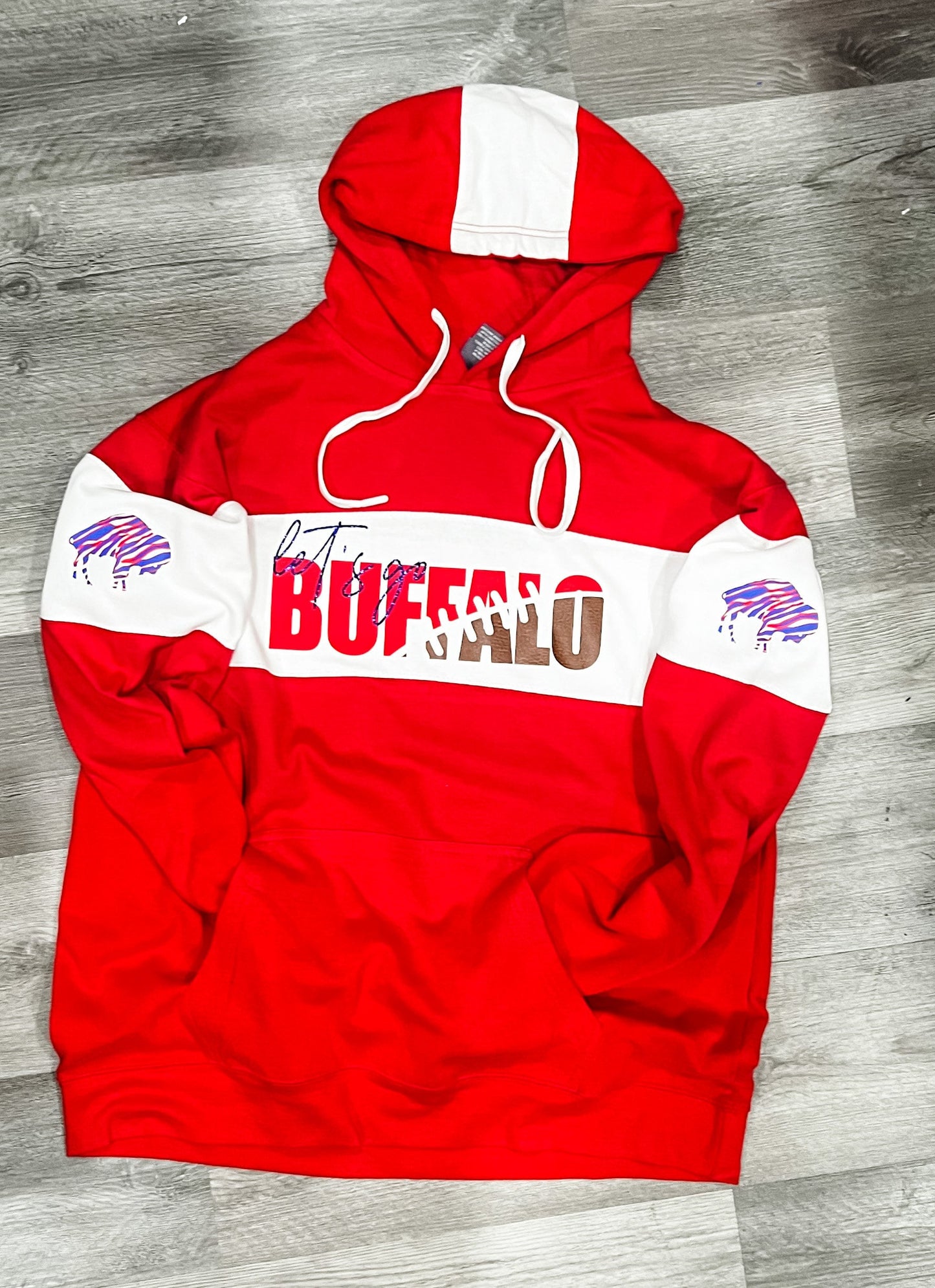 Buffalo Color block Football Hoodie