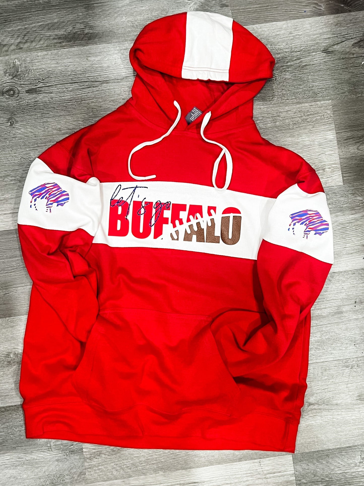 Buffalo Color block Football Hoodie